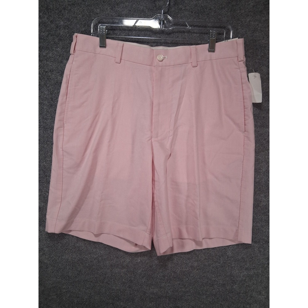 Brooks Brothers Plain Front Shorts Mens Size 34 Regular Fit Pink Cotton Blend